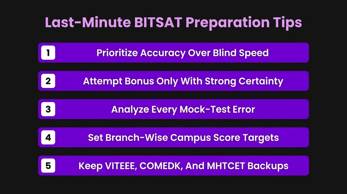 Last-Minute Preparation Tips Approaching the BITSAT admit card release date