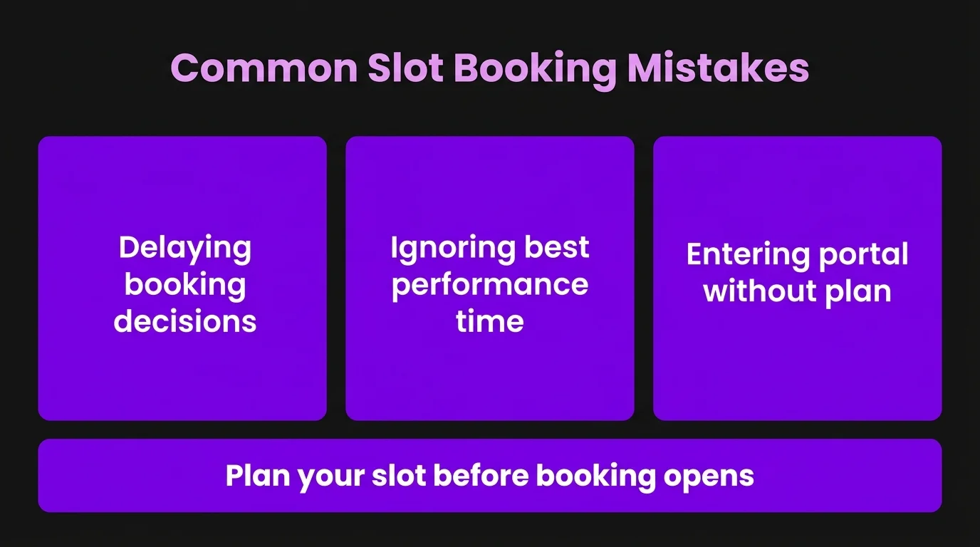 Common Mistakes Students Make During Slot Booking