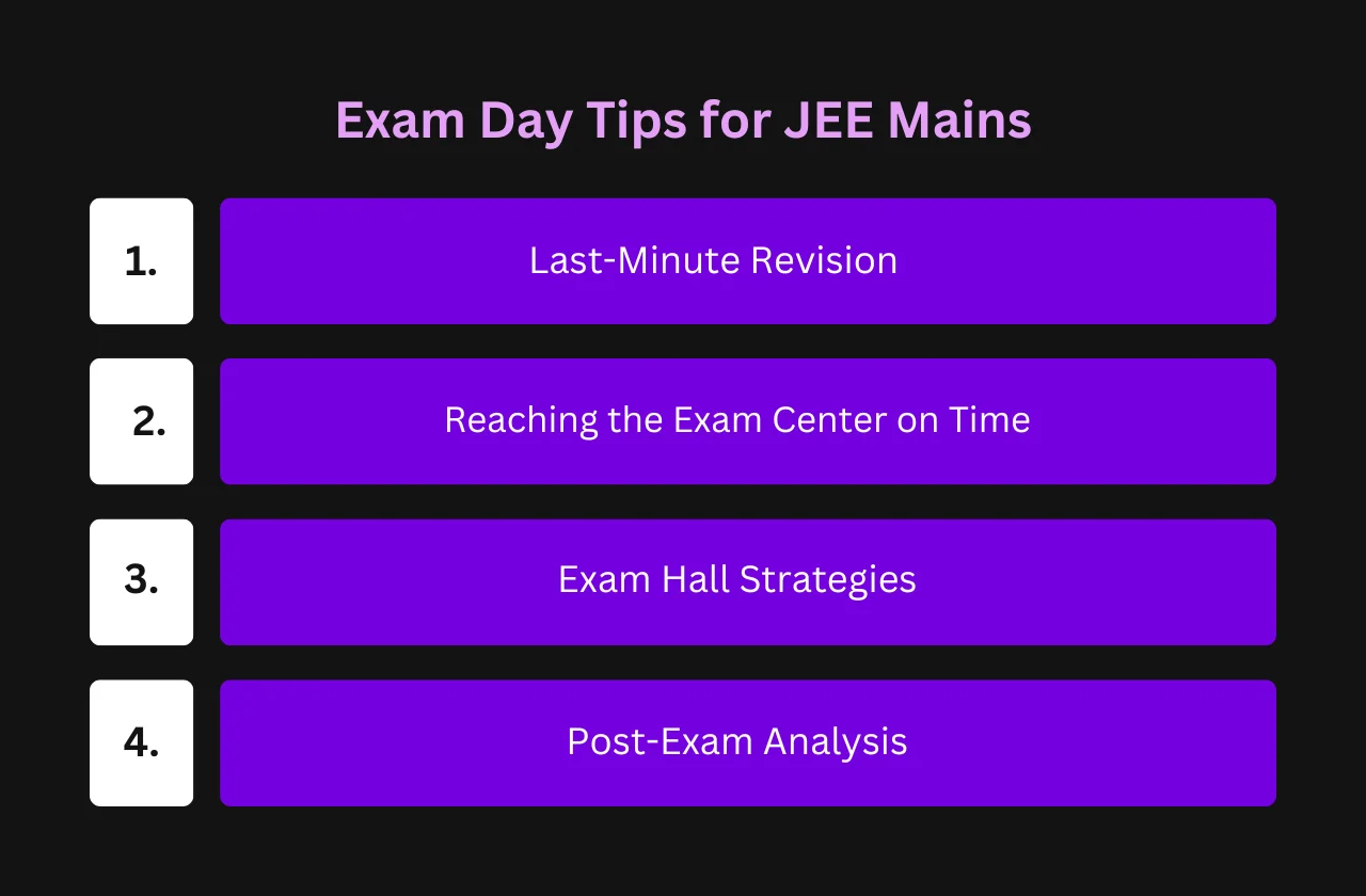 Exam Day Tips for JEE Mains