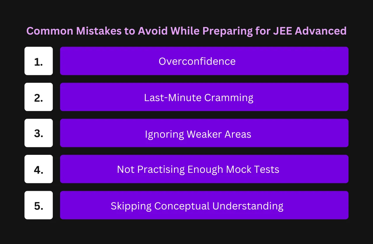 common mistakes avoid while preparing JEE Advanced