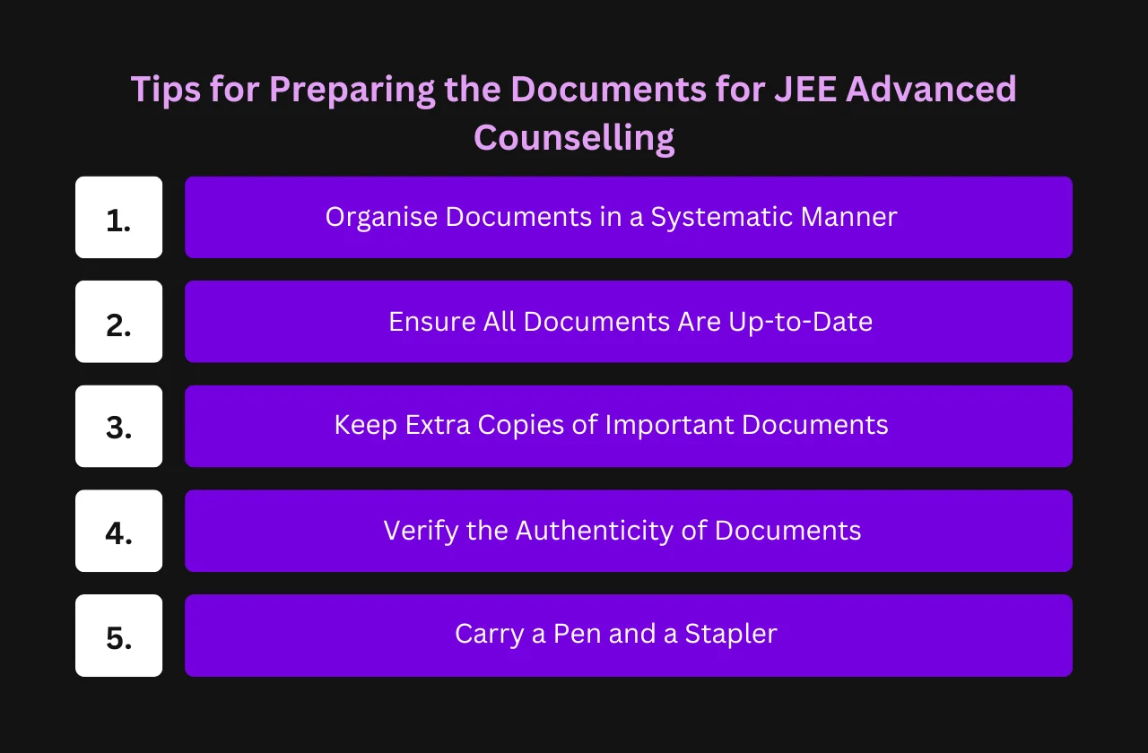 Tips for Preparing the Documents for JEE Advanced Counselling