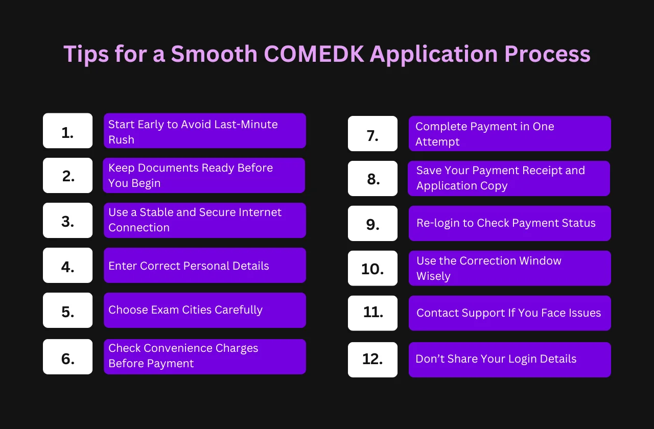 Tips for a smooth COMDEK application process
