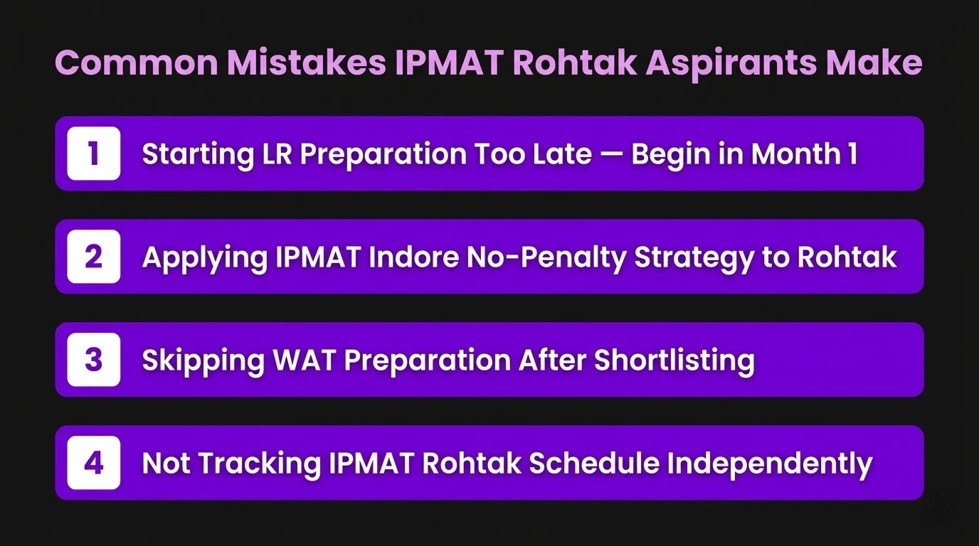 common mistakes ipmat rohtak aspirants make