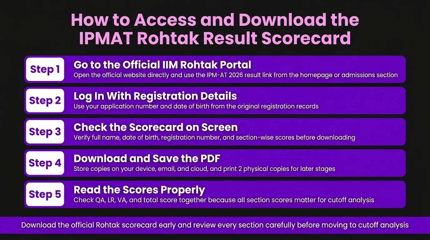 How to Access and Download the
IPMAT Rohtak Result Scorecard