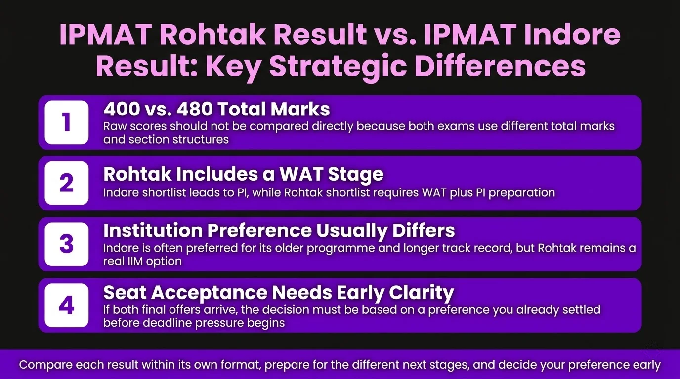 IPMAT Rohtak Result vs. IPMAT Indore Result: Key Strategic Differences