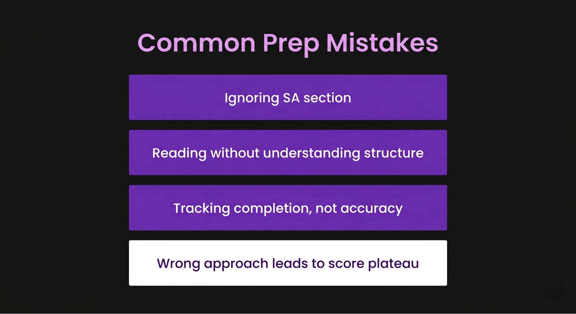 The Generic Prep Trap: What Students Get Wrong