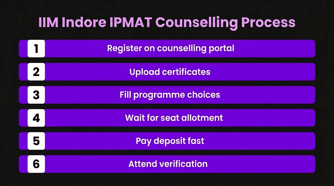 IIM Indore IPMAT Counselling Process After Result Announcement
