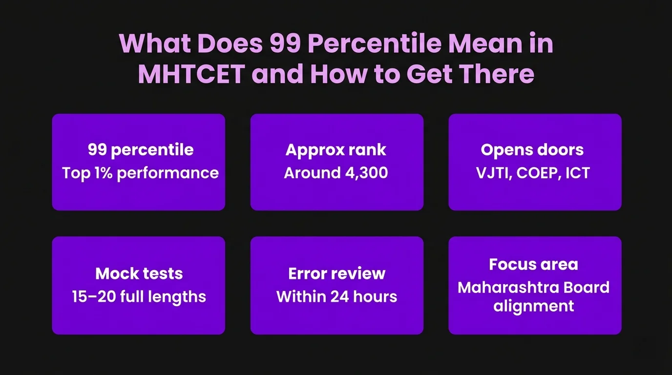 What Does 99 Percentile Mean in MHTCET and How to Get There